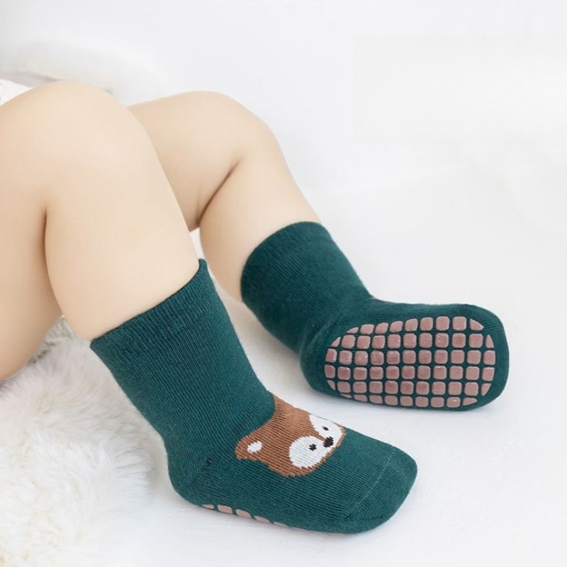 Gripper Foot Walking - Meias Antiderrapantes para Bebês em Algodão,
