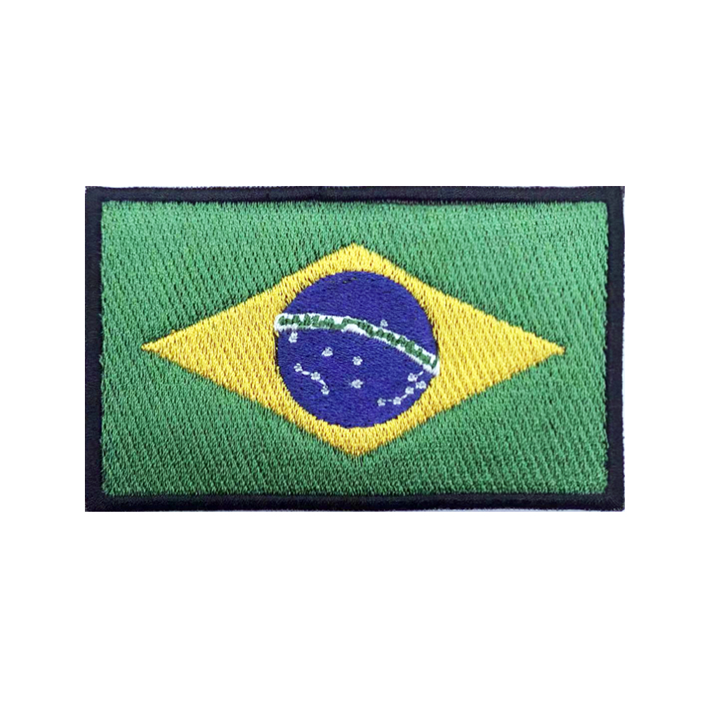 Velcro Sew On - Bandeira brasileira brasil remendos braçadeira bordado