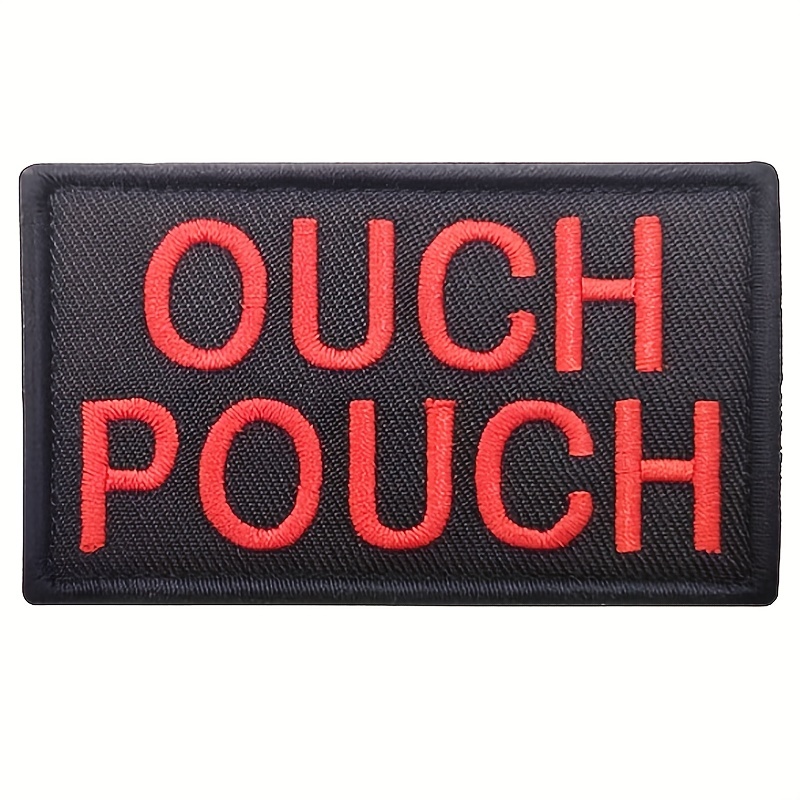 Velcro Sew On - Patch bordado Ouch Bolsa – aplique