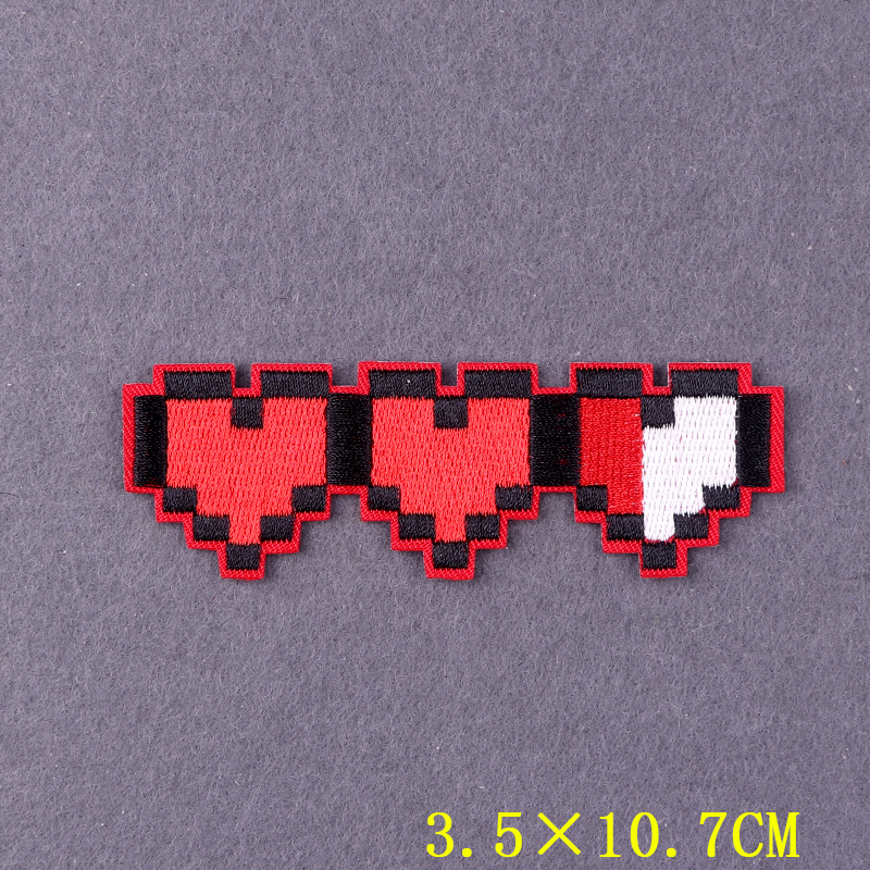 Pixel coração roupas remendos  - Velcro Sew On avaliação e preço