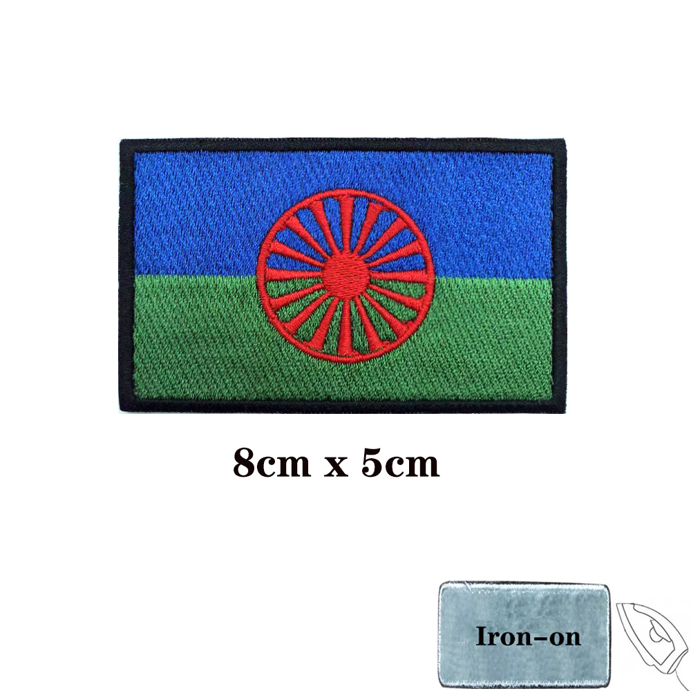 Rom bandeira cigana dos romani - Velcro Sew On avaliação e preço