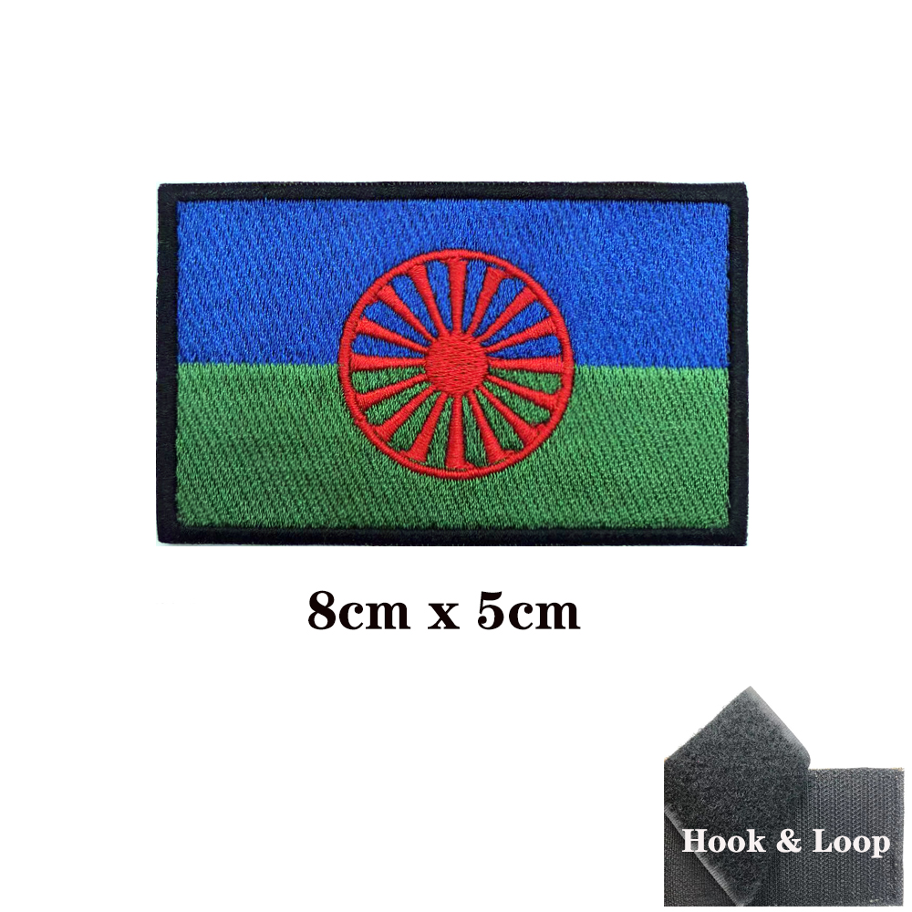 Rom bandeira cigana dos romani - Velcro Sew On avaliação e preço