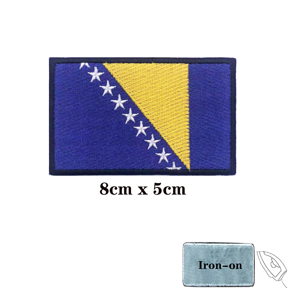 1 peça bandeira da bósnia e He - Velcro Sew On avaliação e preço