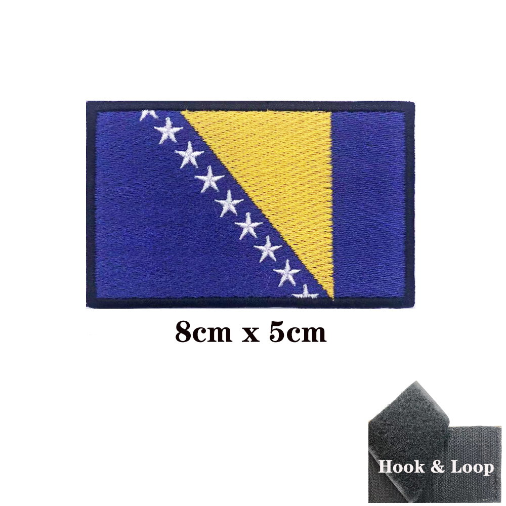 1 peça bandeira da bósnia e He - Velcro Sew On avaliação e preço