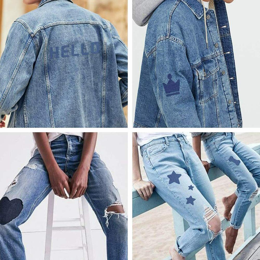20 pçs denim corte peça ferro  - Velcro Sew On avaliação e preço
