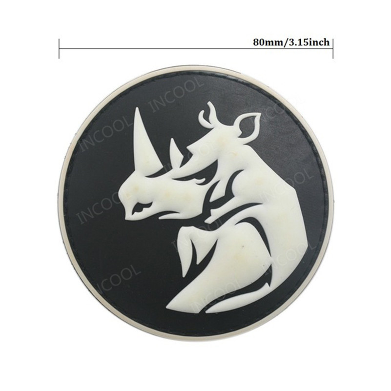 Rhino Head PVC Patch para Vest - Velcro Sew On avaliação e preço