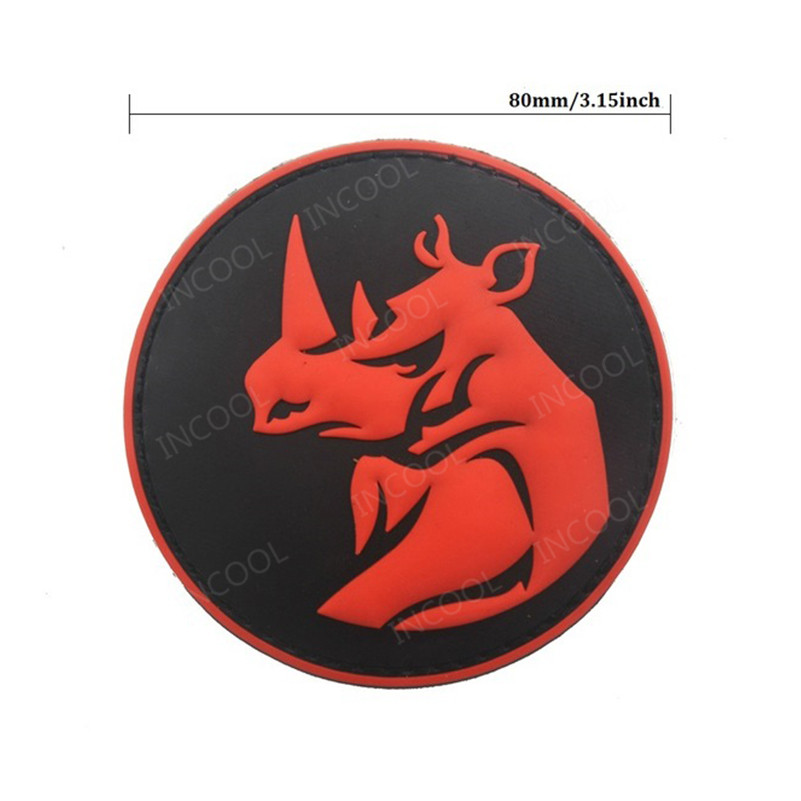 Rhino Head PVC Patch para Vest - Velcro Sew On avaliação e preço