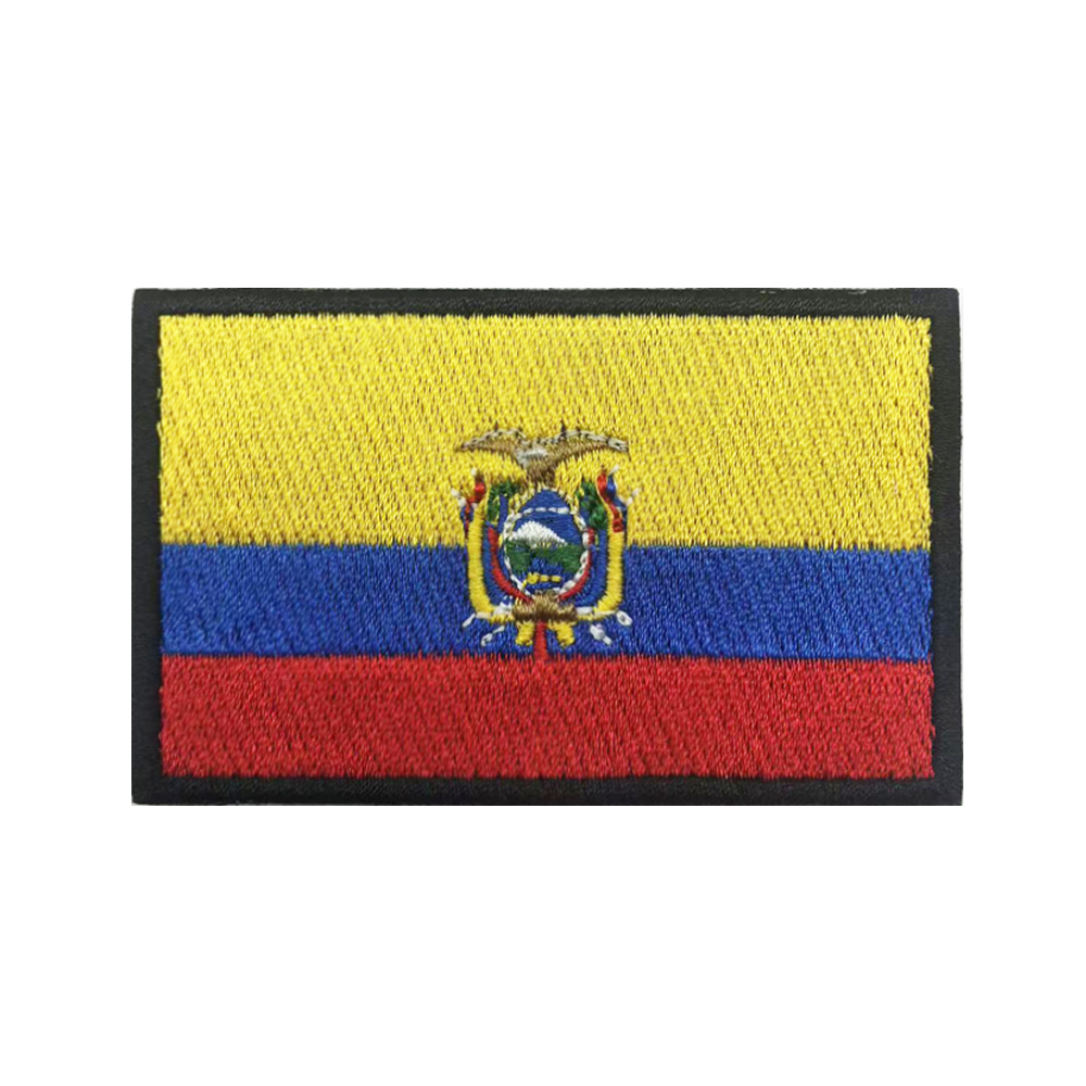 1 peça bandeira equatoriana ec - Velcro Sew On avaliação e preço